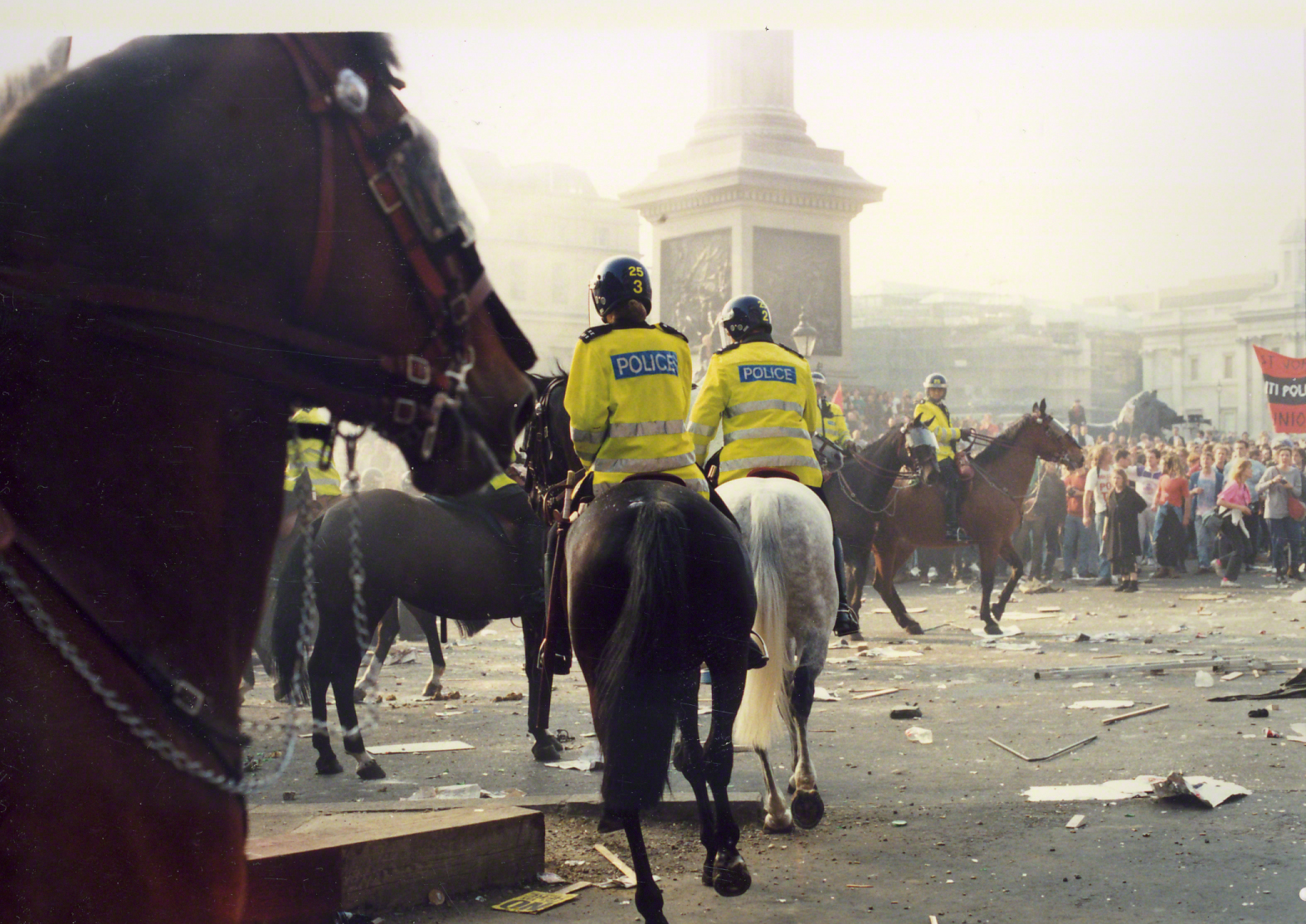Poll Tax Riot at Trafalgar Square, 31st March 1990