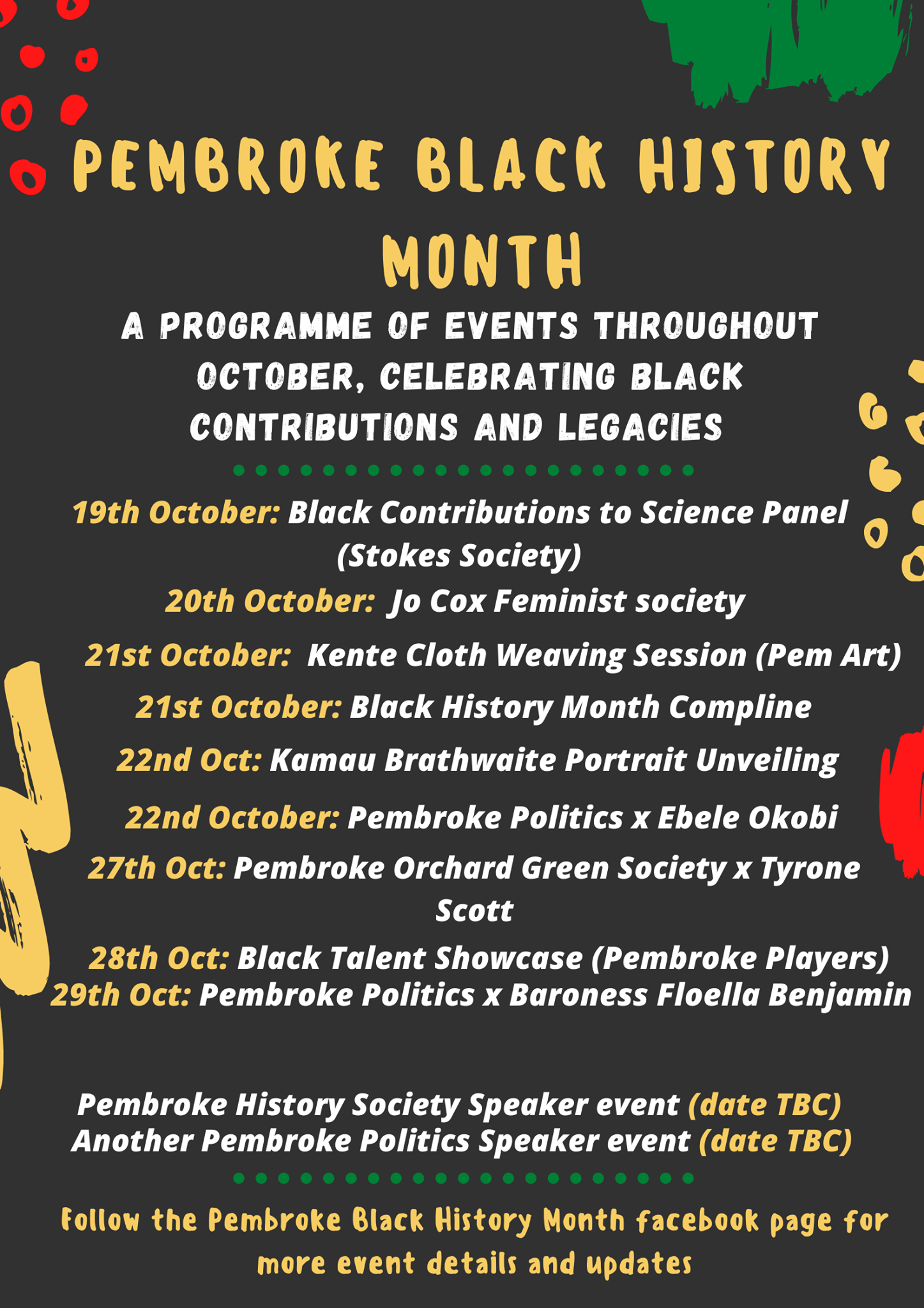 Pembroke Black History Month Poster 2020