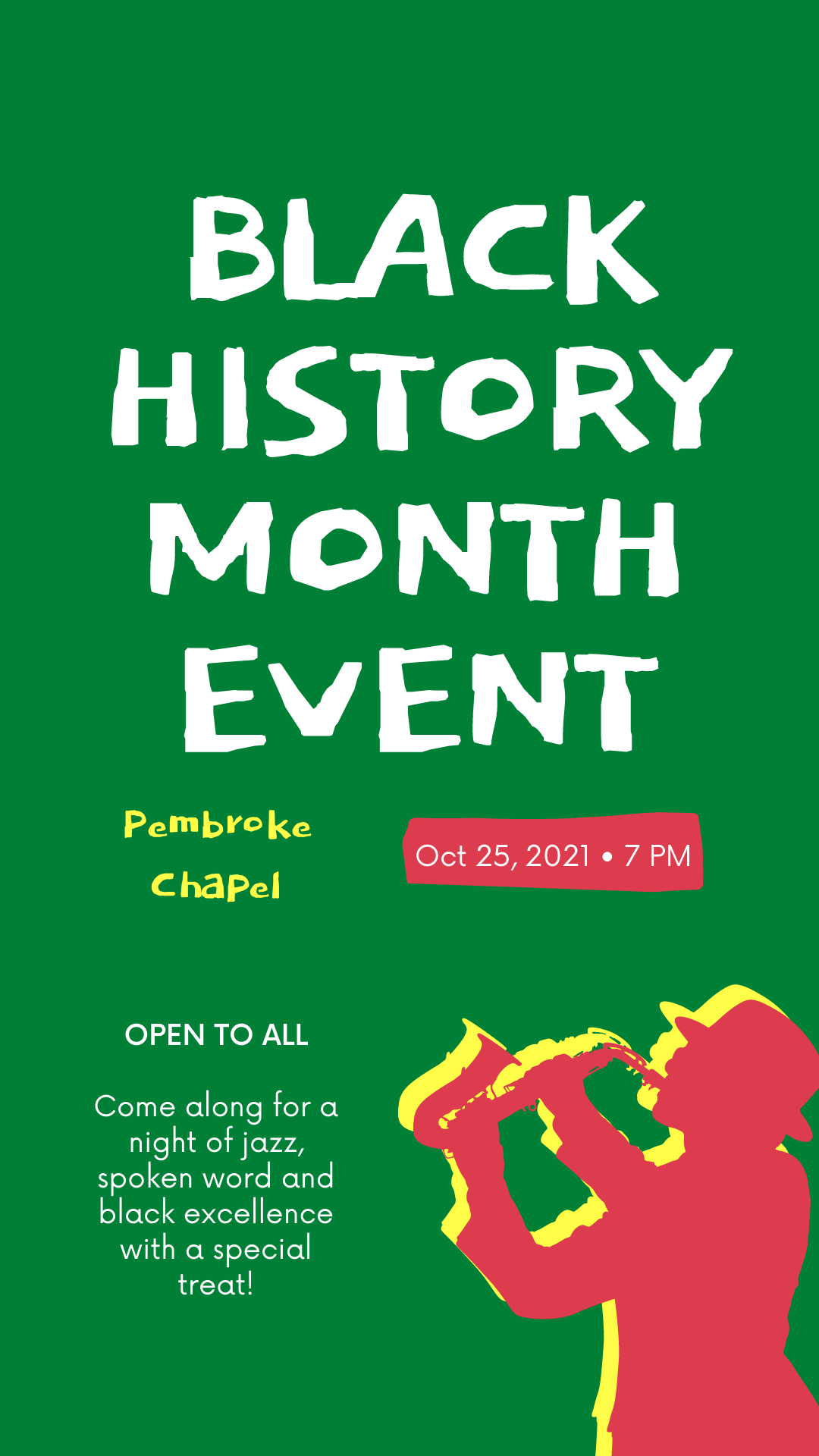 2021 Black History Month Event Poster