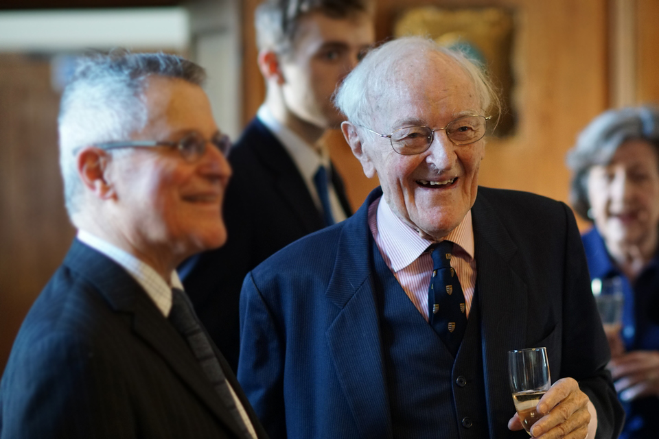 Professor David Buckingham celebrating his 90th birthday (2020, Image by Harry McAllister)