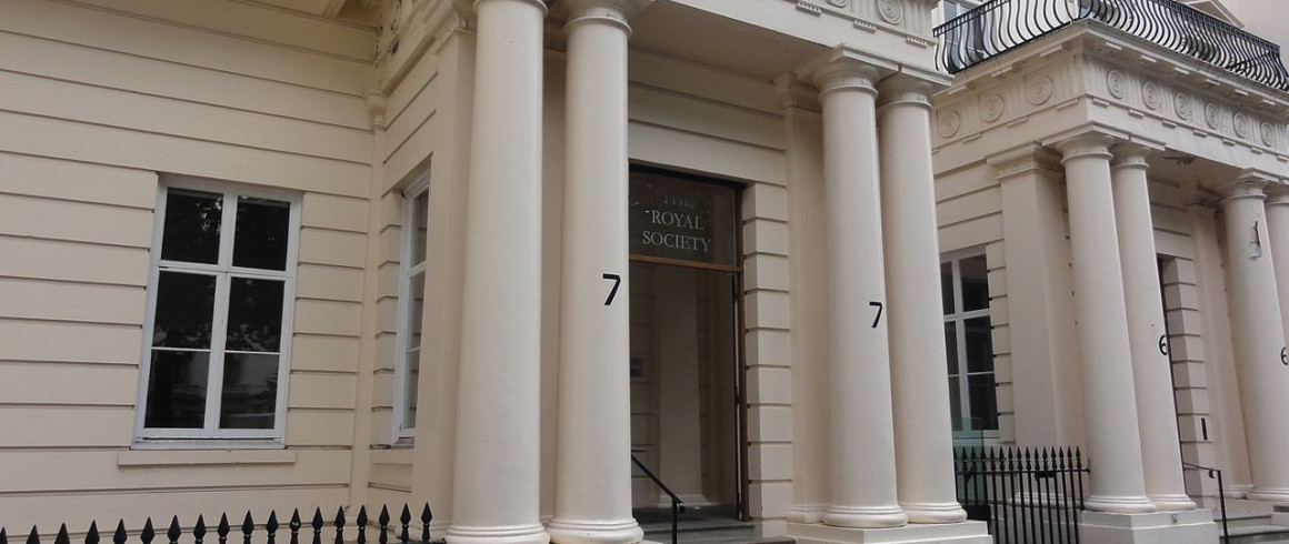 The entrance to the Royal Society