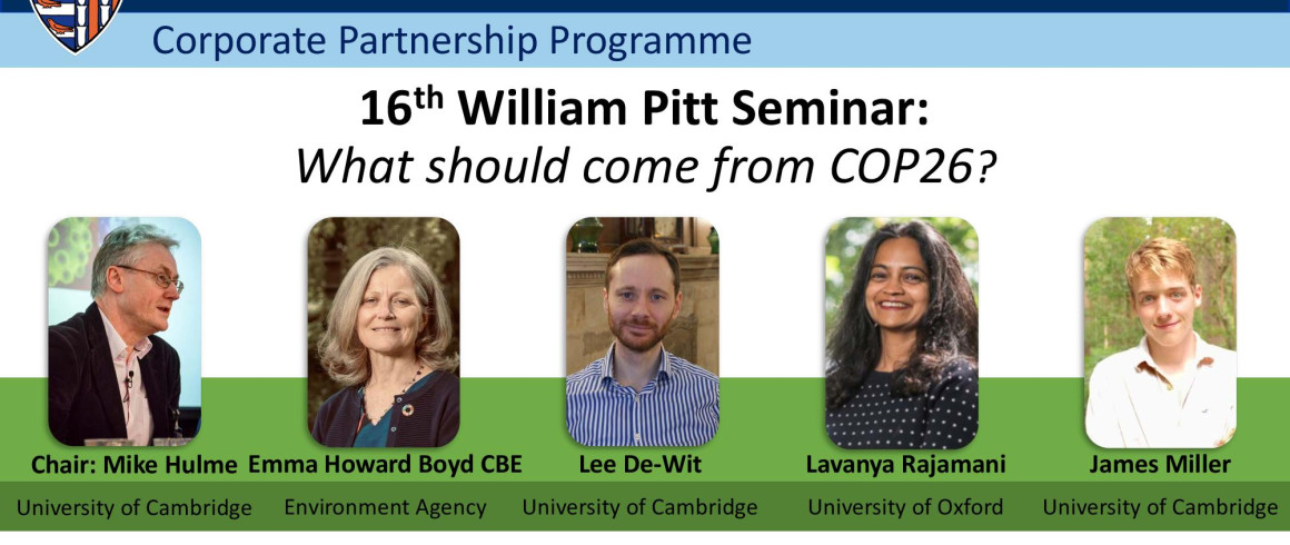 2021 William Pitt Seminar Speakers