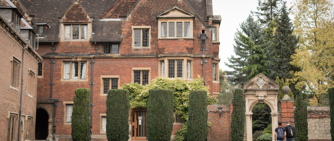 Slideshow image of Pembroke College, founded in 1347 by Marie de St Pol, Countess of Pembroke, 